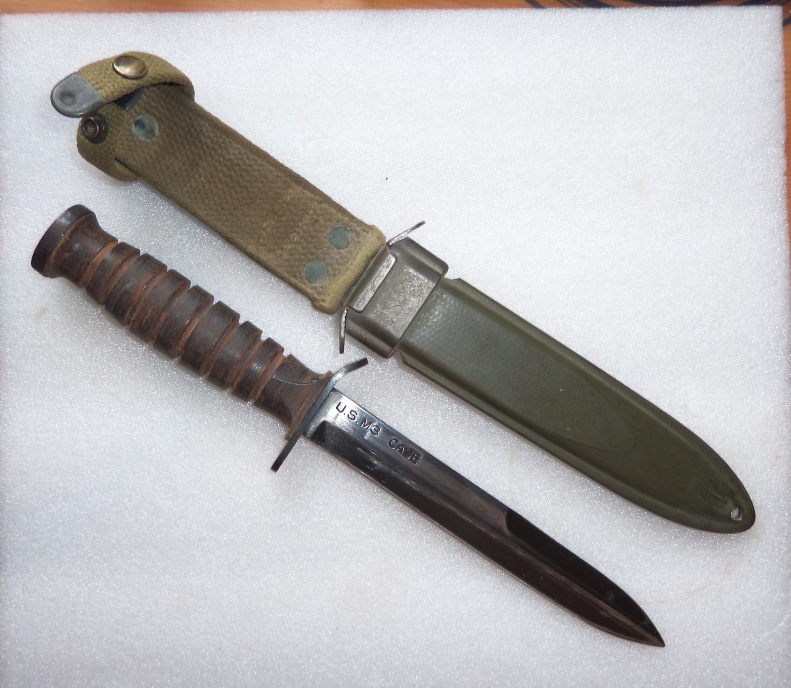 Early Case WWII WW2 Fighting Knife USM8 / Scabbard Early Case WWII WW2 Fighting Knife USM8 / Scabbard