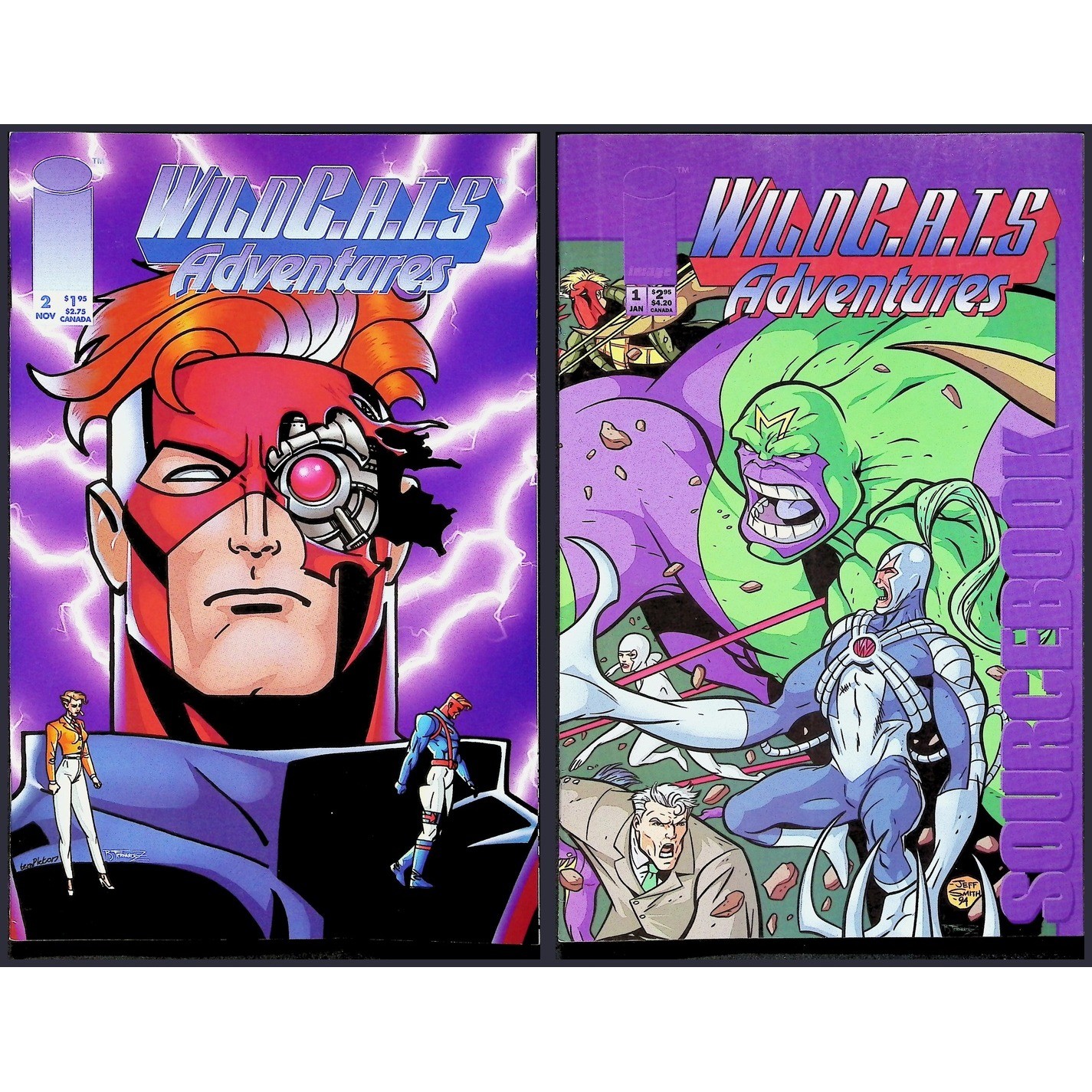 WildC.A.T.s Adventures 2X Comic Lot #2 1 Sourcebook Ty Templeton Image WildC.A.T.s Adventures 2X Comic Lot #2 1 Sourcebook Ty Templeton Image
