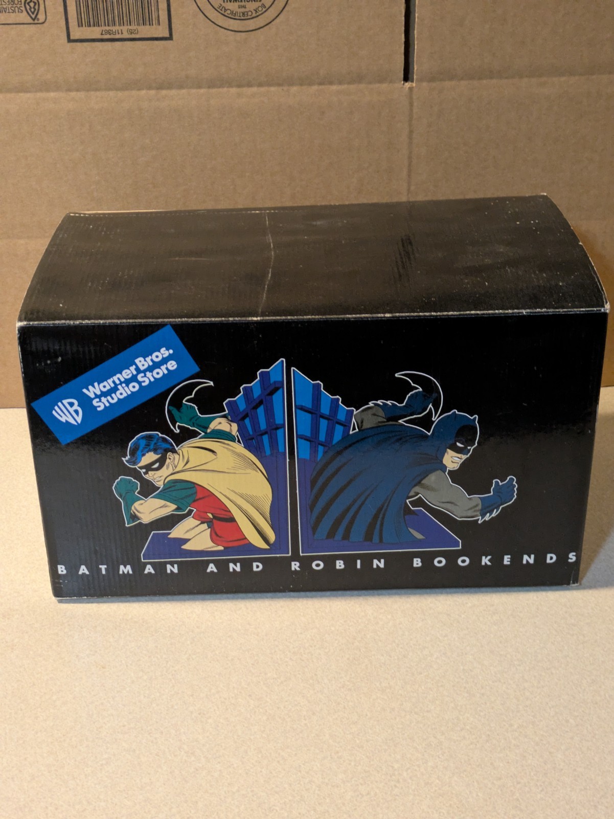 Batman & Robin Bookends Warner Bros Studios NIB-1999 Original Packaging Sealed Batman & Robin Bookends Warner Bros Studios NIB-1999 Original Packaging Sealed