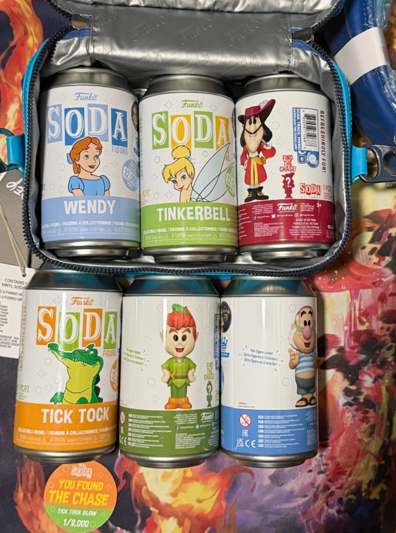 Funko Soda Disney's Peter Pan Cooler Bag w/ 6 Cans (Tick Tock Glow Chase)