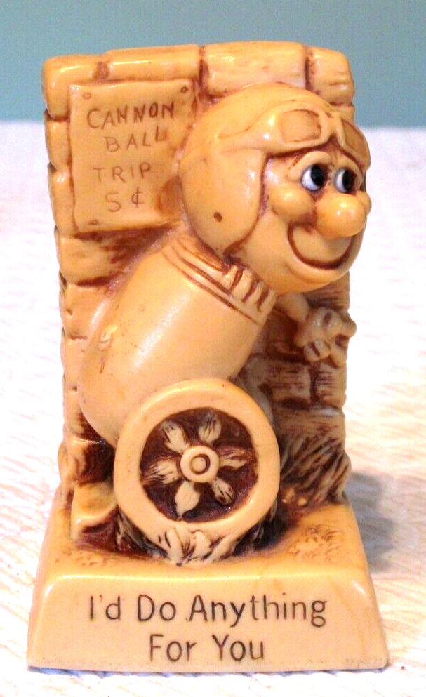 Vtg 1968 Rare Russ Berrie & Company Figurine I'd Do Anything For You Cannon Ball