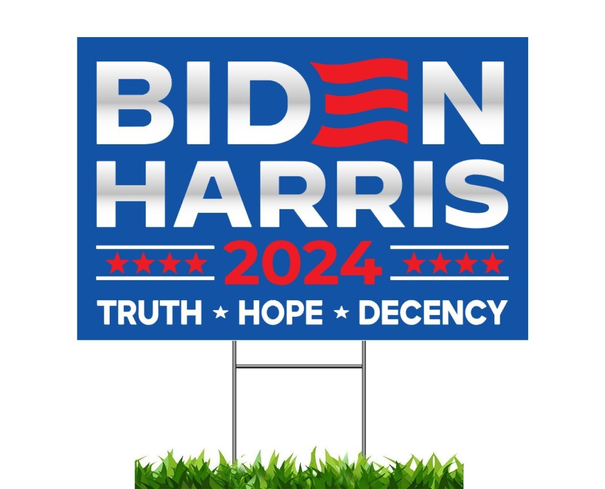 JOE BIDEN HARRIS 2024 12"x18" YARD SIGN WITH STAKE CAMPAIGN