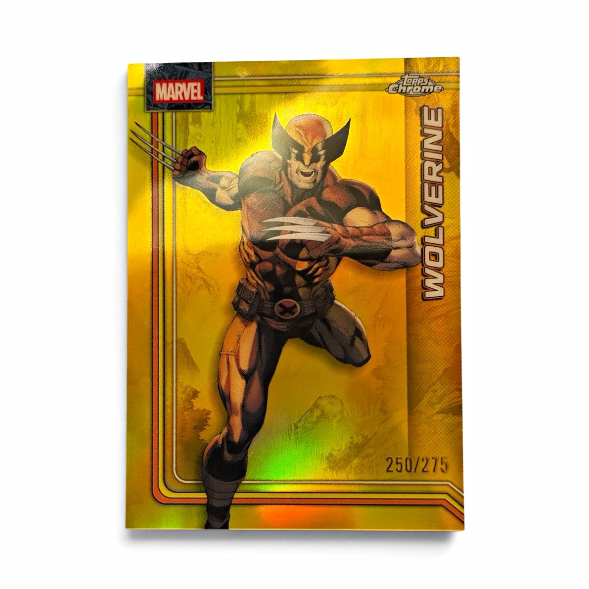 Topps 2025 Topps Chrome Marvel Wolverine #199 Gold Serial Numbered /275 Topps 2025 Topps Chrome Marvel Wolverine #199 Gold Serial Numbered /275