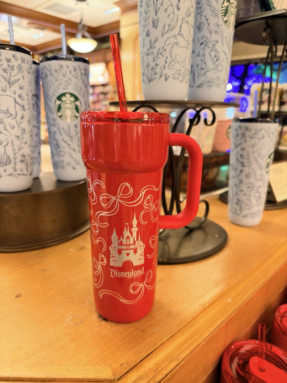 Disneyland StarBucks Red Ribbon Castle Tumbler 2026 Cup And Straw New Disneyland StarBucks Red Ribbon Castle Tumbler 2026 Cup And Straw New