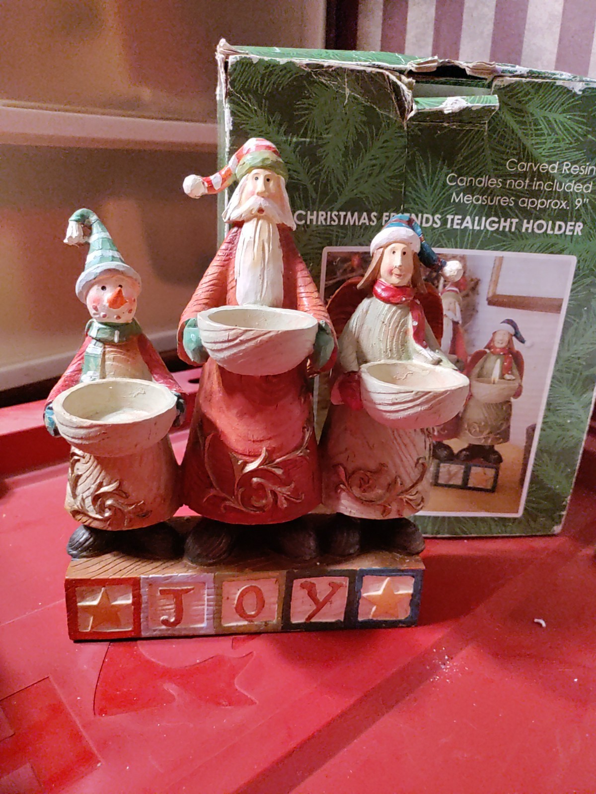 Vintage Kirkland's Home Snowman Santa Candle Holders Tea Light Christmas Friends Vintage Kirkland's Home Snowman Santa Candle Holders Tea Light Christmas Friends