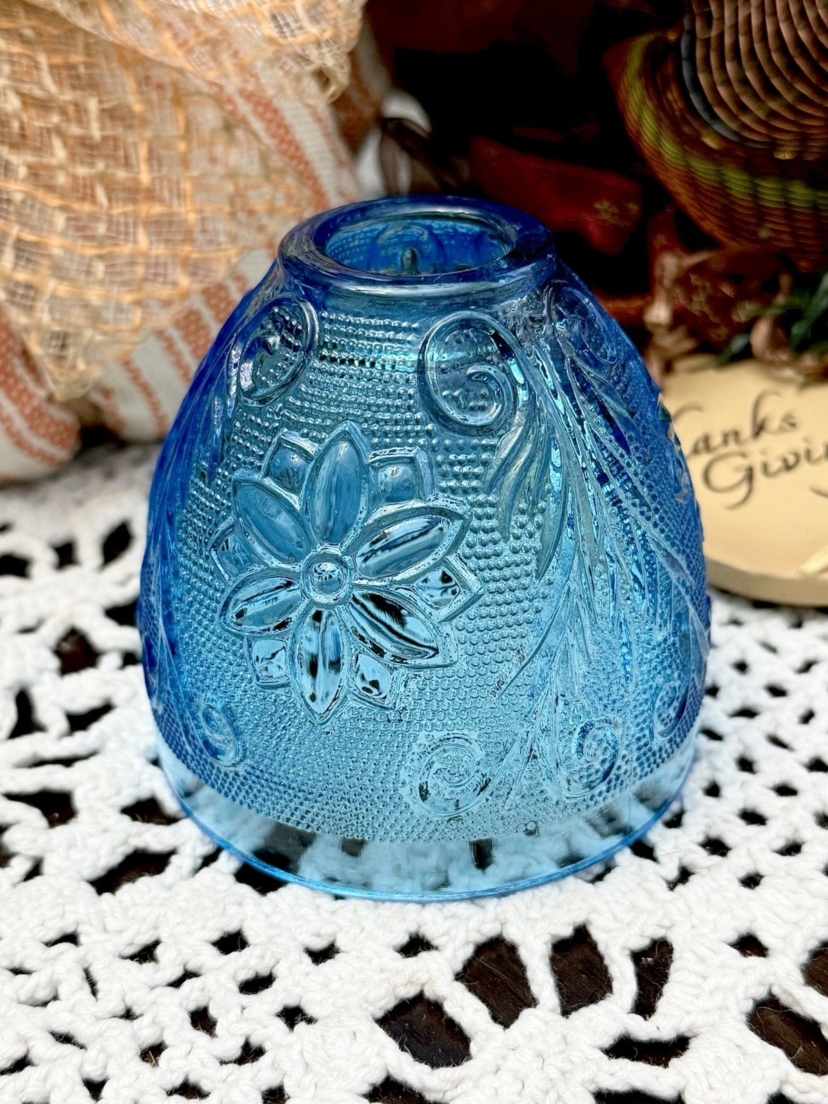 ViNtAGe Indiana Glass Tiara “Horizon Blue” Fairy Lamp Top Lid Only ~ MiNty💙🩵 ViNtAGe Indiana Glass Tiara “Horizon Blue” Fairy Lamp Top Lid Only ~ MiNty💙🩵