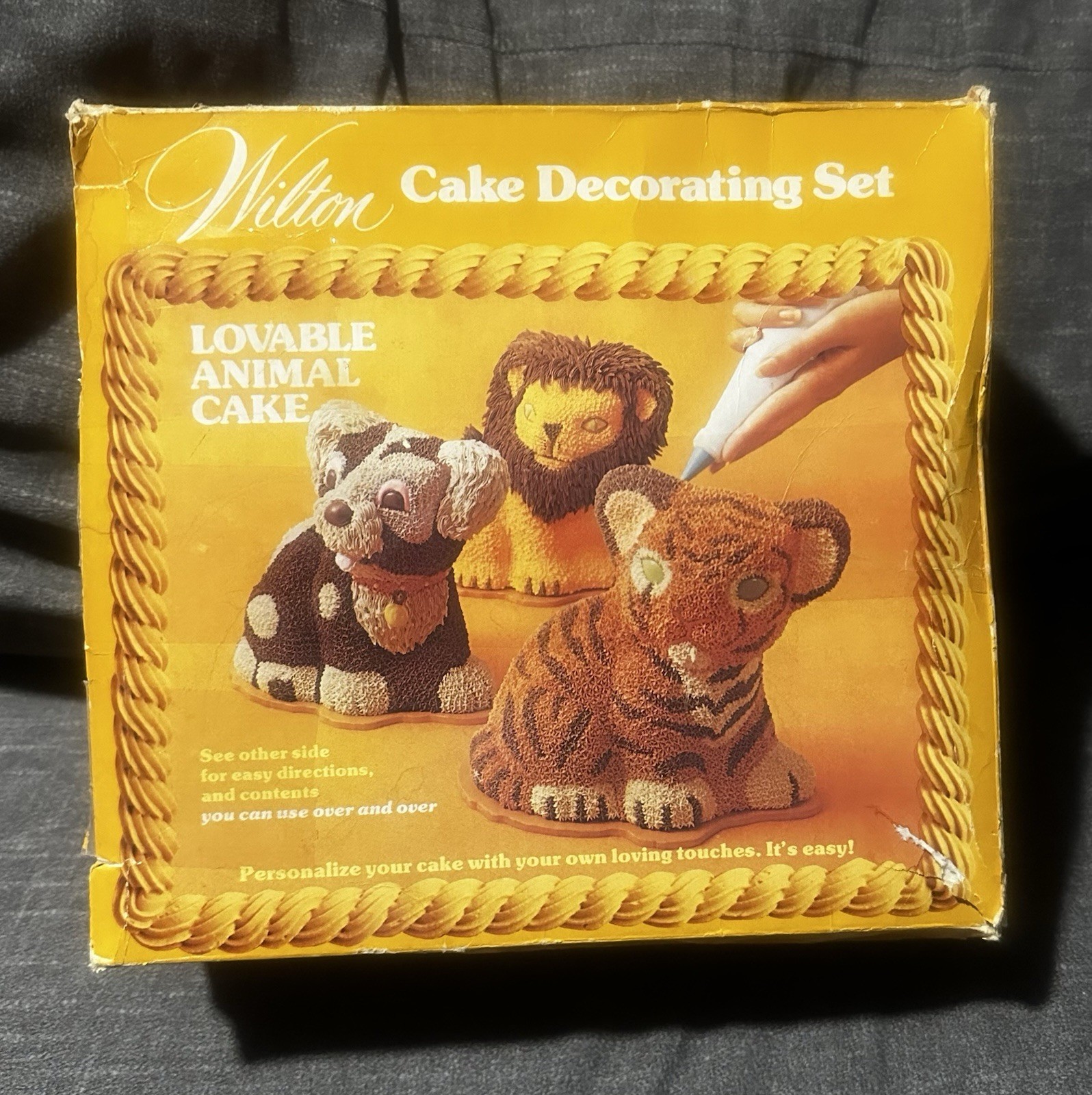 Vintage 1974 Wilton 3D Lovable Animal Cake Pan Set With Box And Paperwork Vintage 1974 Wilton 3D Lovable Animal Cake Pan Set With Box And Paperwork