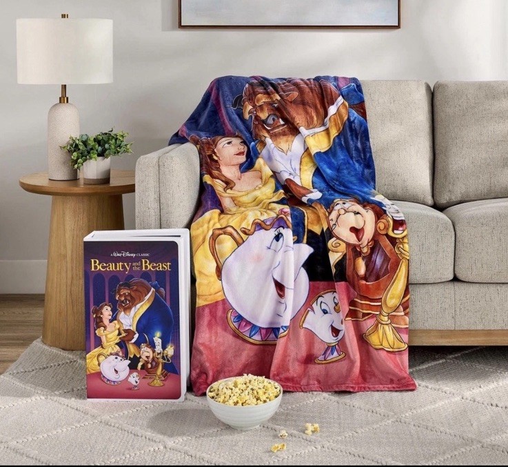Disney Classic VHS Boxed Silk Touch Throw Blanket 50" × 70" Beauty and The Beast Disney Classic VHS Boxed Silk Touch Throw Blanket 50" × 70" Beauty and The Beast