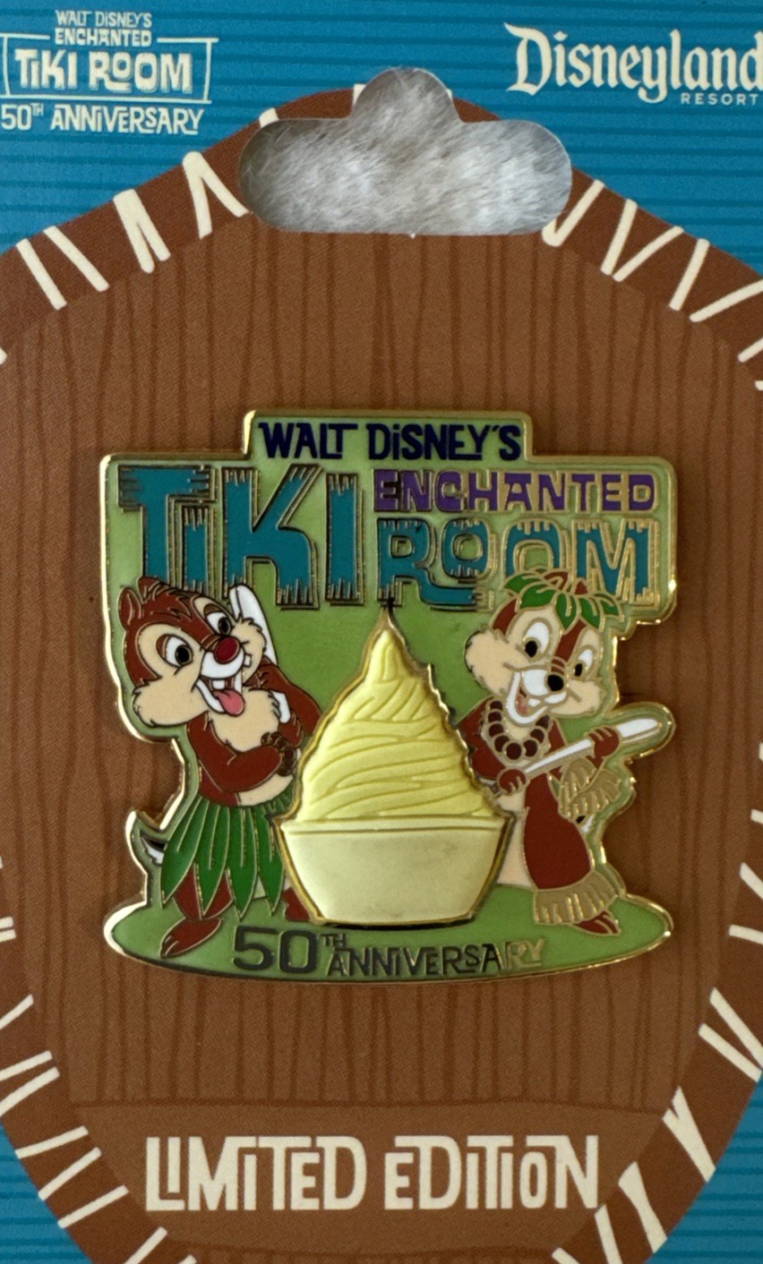 DISNEY DLR CHIP DALE ENCHANTED TIKI ROOM 50TH ANNIVERSARY DOLE WHIP LE 500 PIN DISNEY DLR CHIP DALE ENCHANTED TIKI ROOM 50TH ANNIVERSARY DOLE WHIP LE 500 PIN