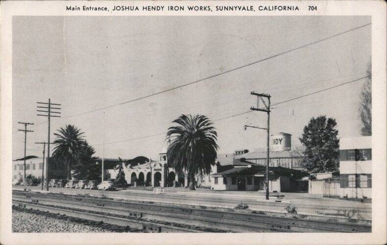 Sunnyvale, California CA Joshua Hendy Iron Works Main Entrance 1947 San Jose