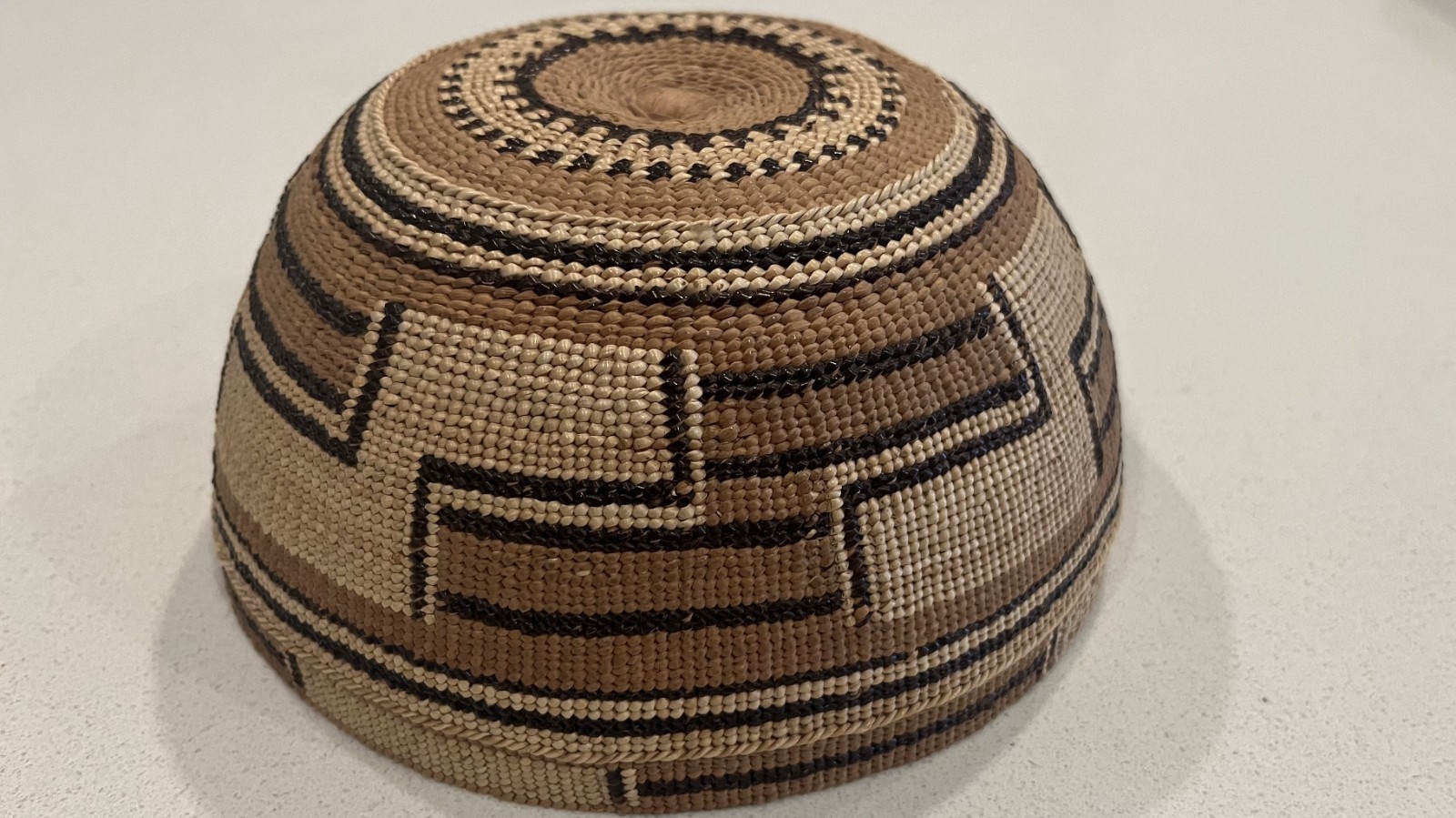 Vintage Hand-woven Yurok Indian Basket 7"