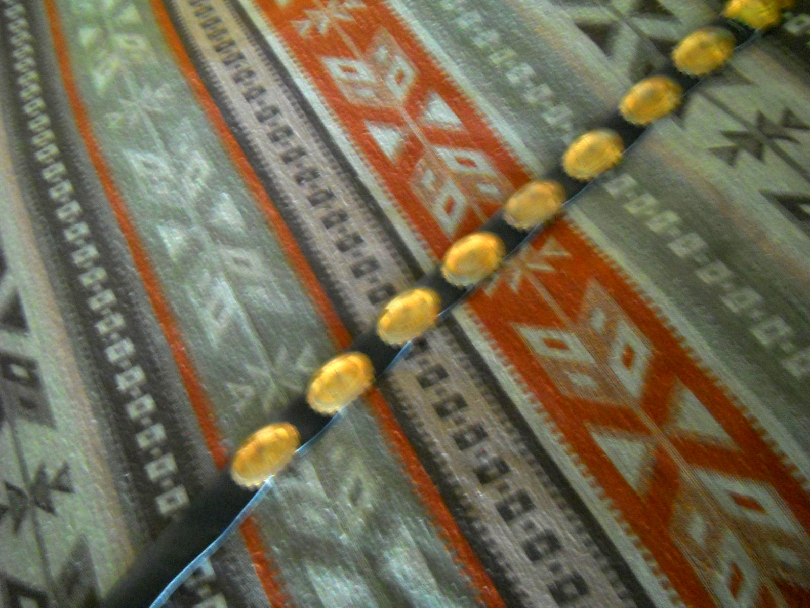 Southwestern Native American Navajo Gold Tone Chased Concho Belt with Stampwork
