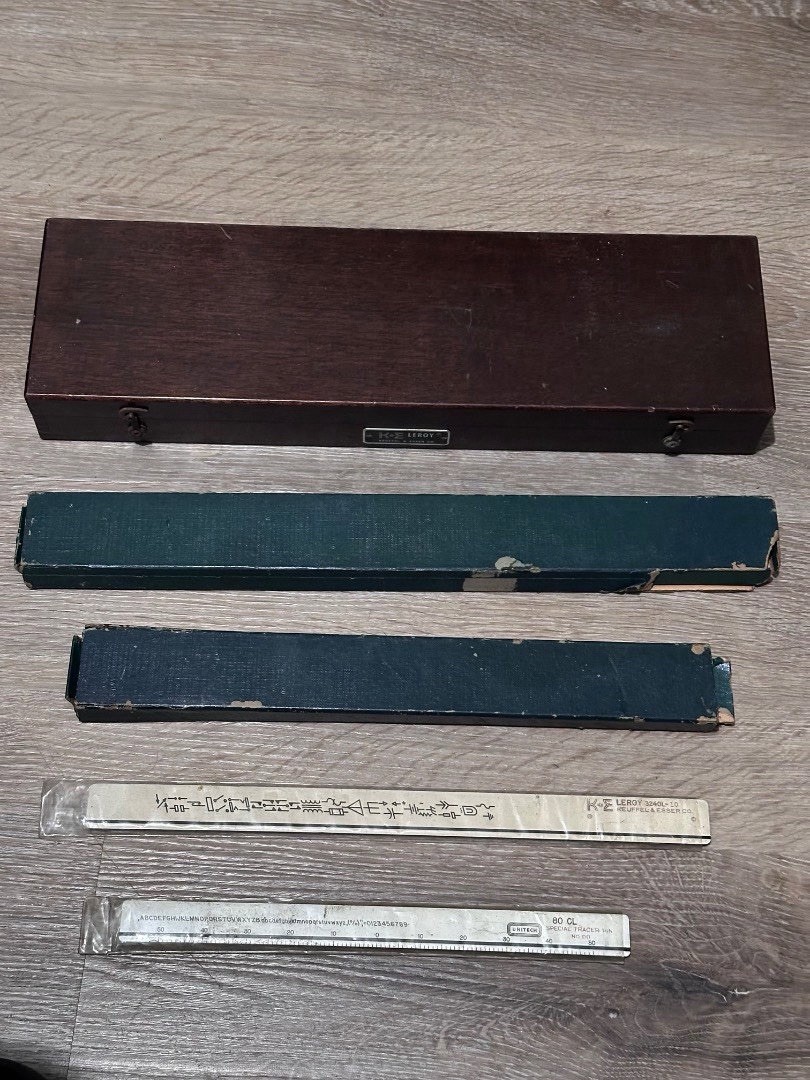 Vintage K&E Leroy Lettering Set Keuffel & Esser Drafting Scriber Set & Extras Vintage K&E Leroy Lettering Set Keuffel & Esser Drafting Scriber Set & Extras