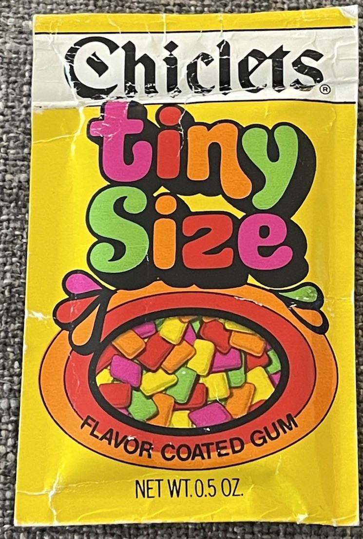 Vintage 1980’s TINY SIZE CHICLETS Sealed Pack New Old Stock Vintage 1980’s TINY SIZE CHICLETS Sealed Pack New Old Stock