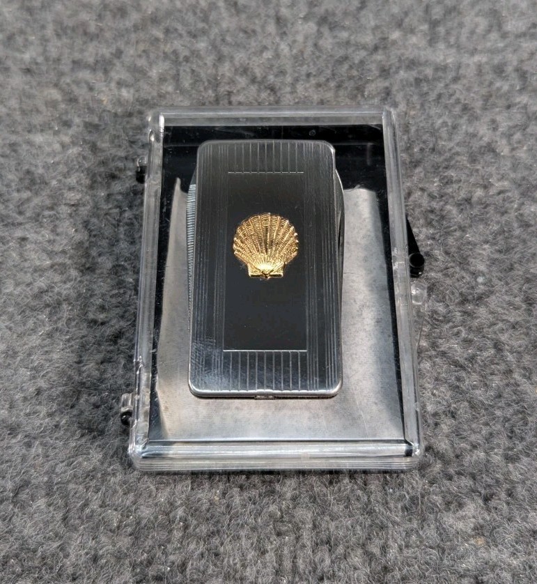 Vintage Shell Gas Money Clip Knife Imperial Stainless Promo Giveaway Gas And Oil