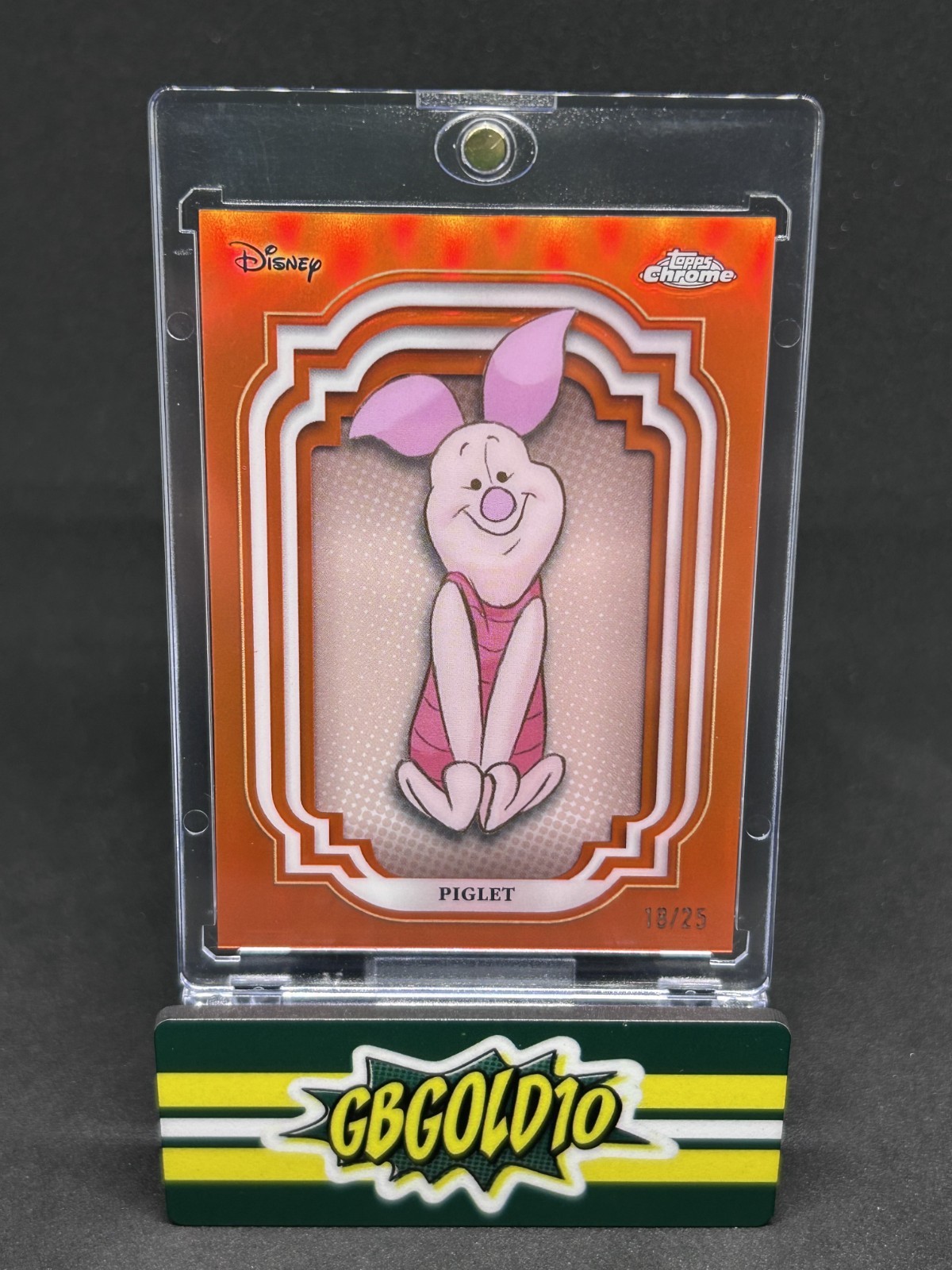 2024 Topps Chrome Disney Piglet #127 Orange Refractor /25 2024 Topps Chrome Disney Piglet #127 Orange Refractor /25