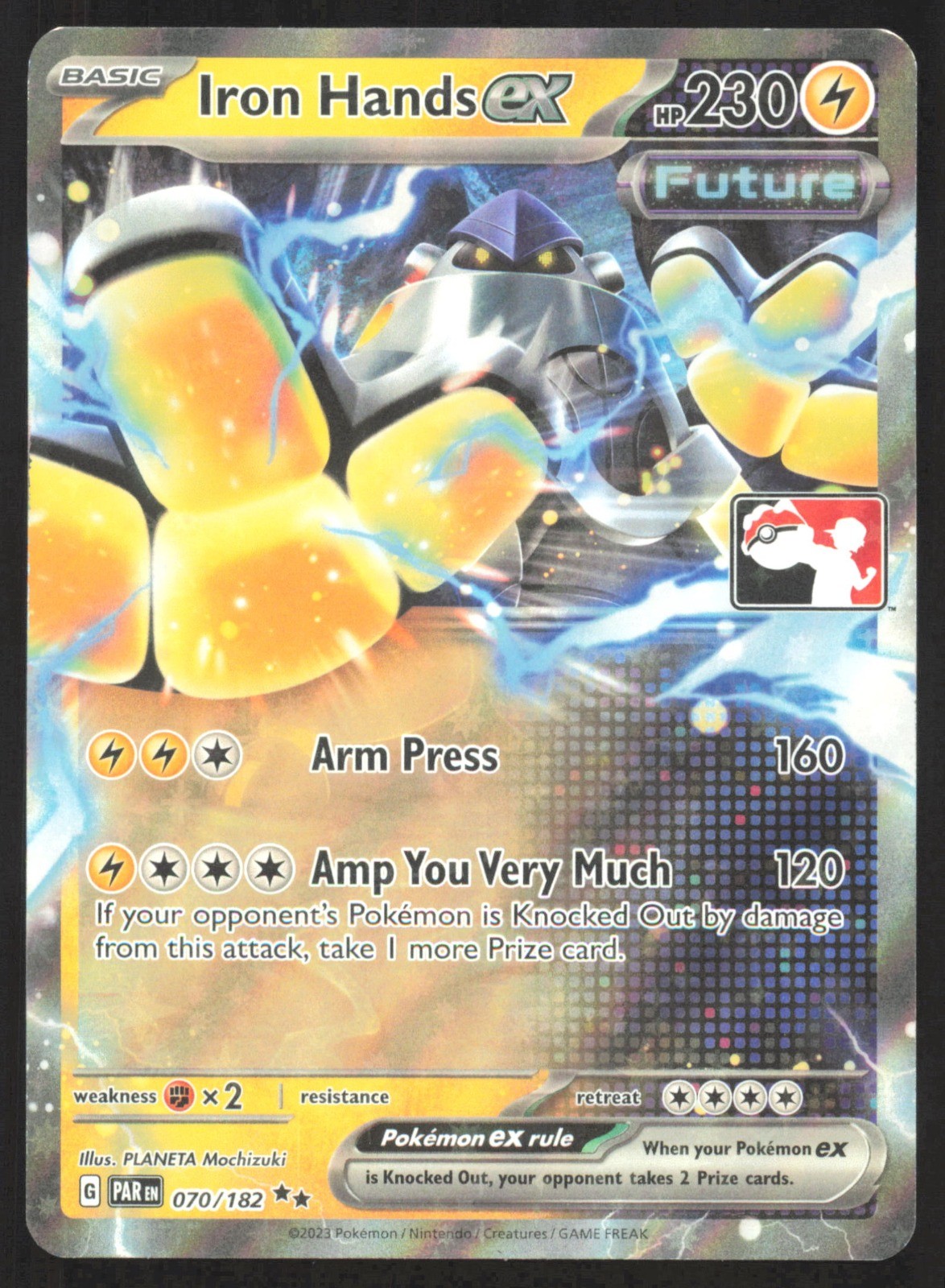 Iron Hands ex Holo Double Rare SV04: Paradox Rift 070/182 NM PLANETA Mochizuki Iron Hands ex Holo Double Rare SV04: Paradox Rift 070/182 NM PLANETA Mochizuki