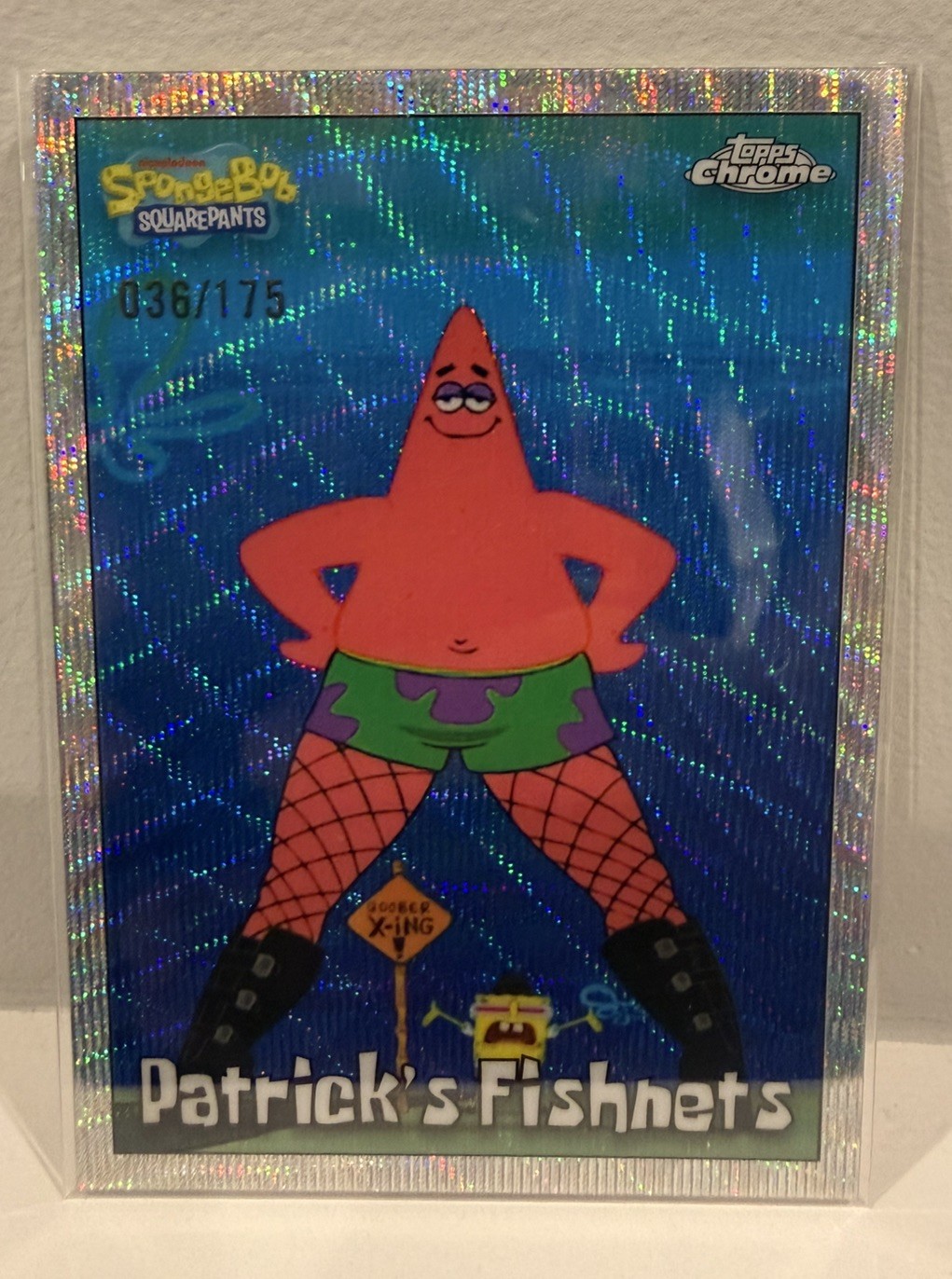 Topps 2025 Chrome SpongeBob SquarePants #191 Patrick's Fishnets /175 Topps 2025 Chrome SpongeBob SquarePants #191 Patrick's Fishnets /175
