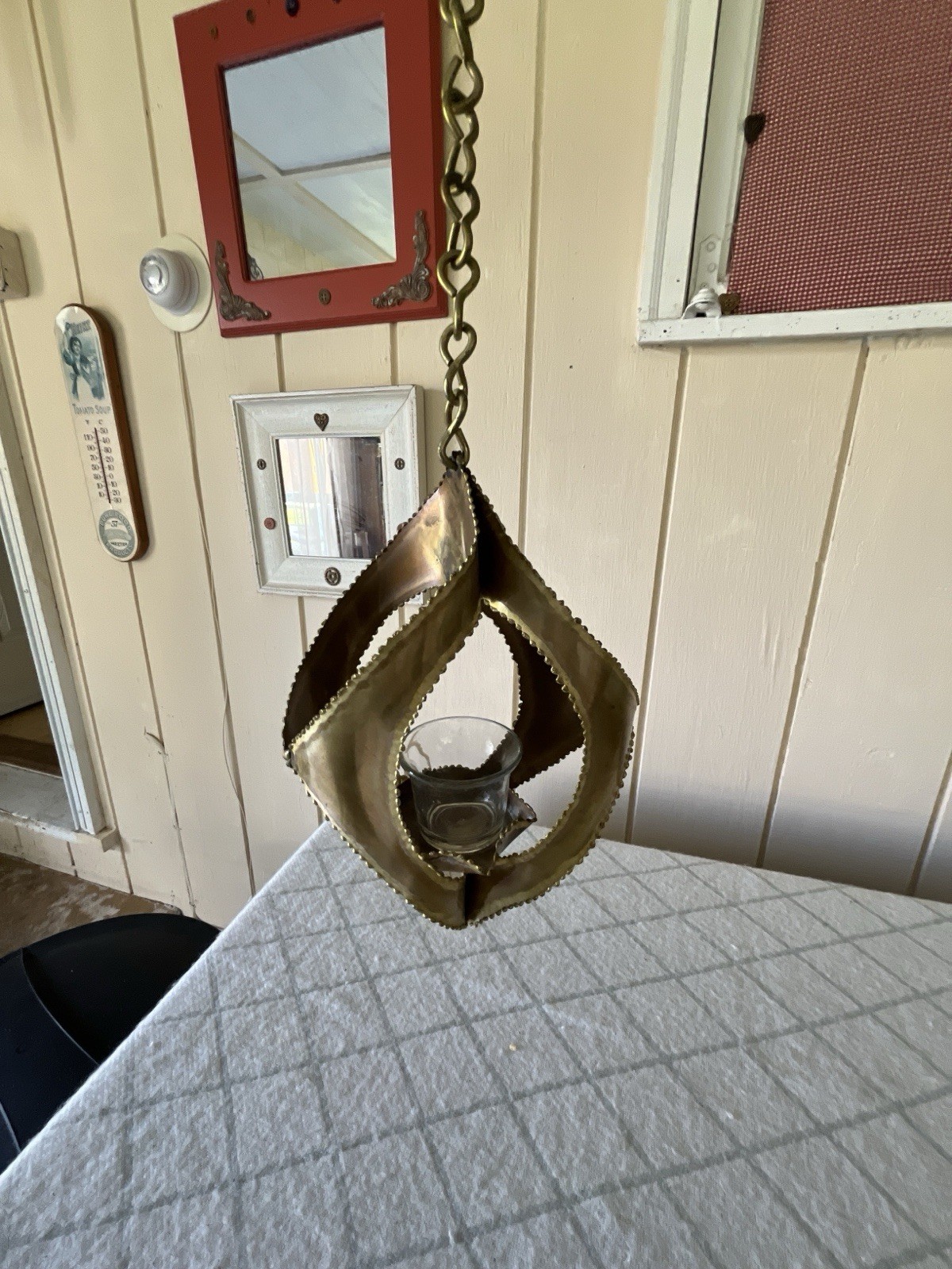 vintage mid century modern Brass Candle Holder Almost Brutalist vintage mid century modern Brass Candle Holder Almost Brutalist