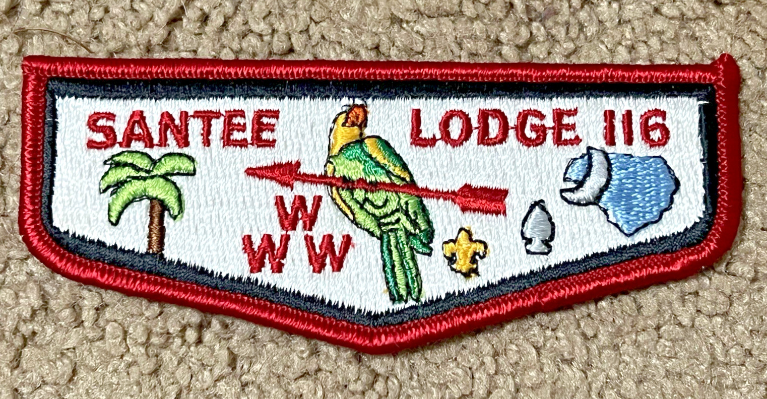 Santee Lodge 116 S10 OA Flap Pee Dee Area South Carolina Boy Scout Patch Santee Lodge 116 S10 OA Flap Pee Dee Area South Carolina Boy Scout Patch