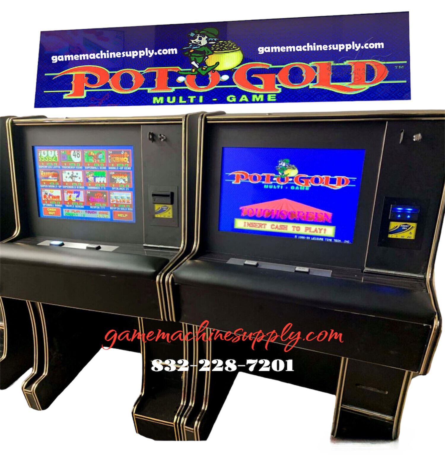 (NEW) Pot O Gold Keno 510 Sitdown Game Machine with Wide 22" Touch Screen By GMS (NEW) Pot O Gold Keno 510 Sitdown Game Machine with Wide 22" Touch Screen By GMS
