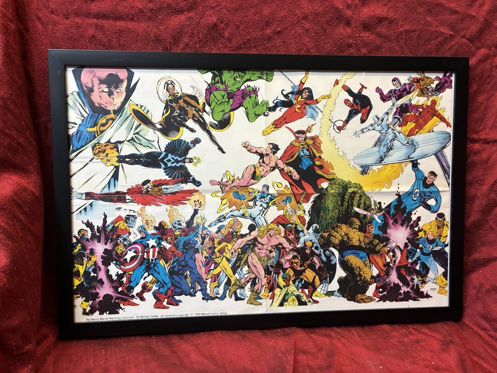 Original 80’s The Merry Marvel Marching Confusion Comics Michael Golden 17”x11” Original 80’s The Merry Marvel Marching Confusion Comics Michael Golden 17”x11”