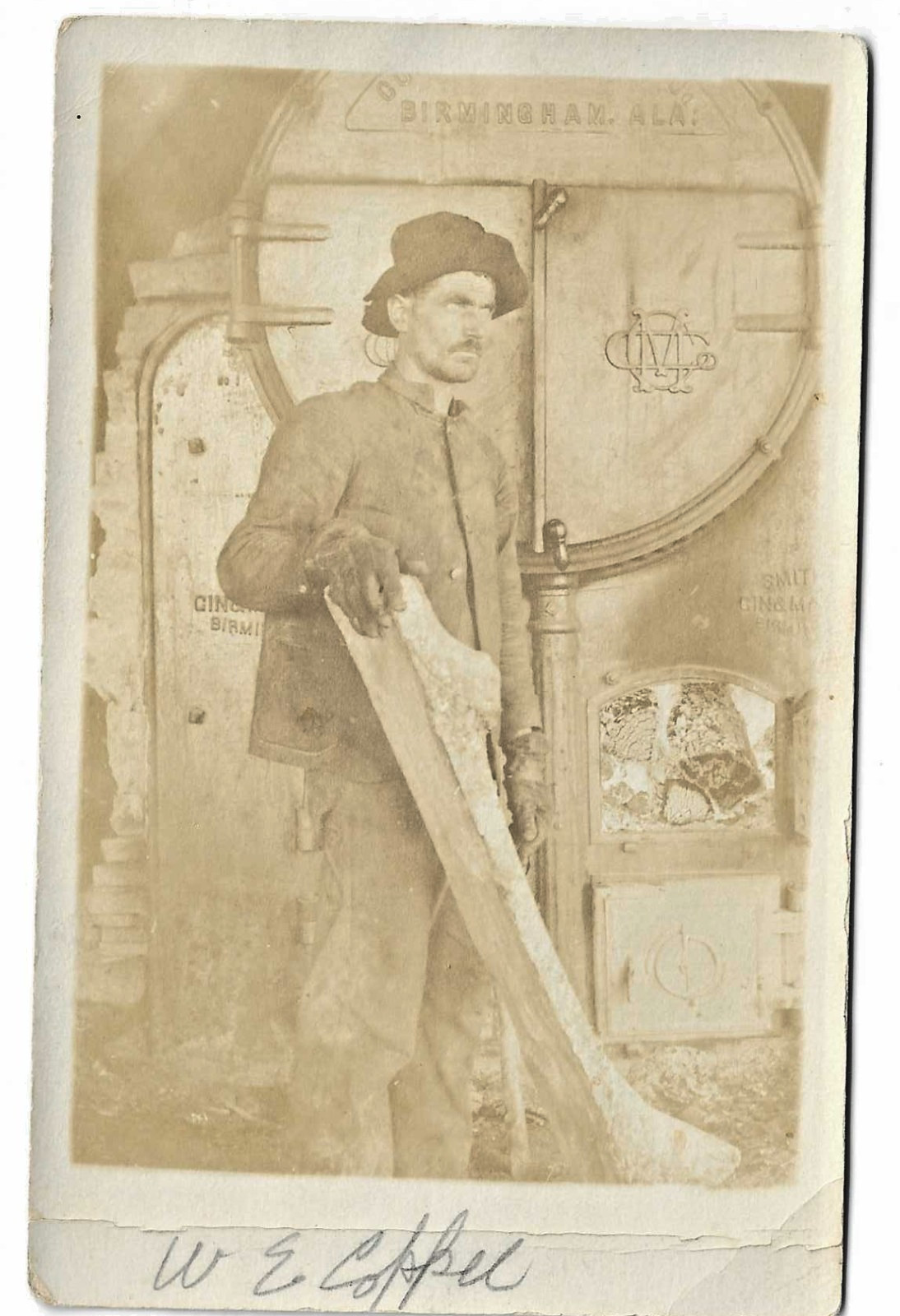 c1908 Birmingham Alabama fireman "Coffee" @ Smith Gin Company in AV0NDALE rppc c1908 Birmingham Alabama fireman "Coffee" @ Smith Gin Company in AV0NDALE rppc