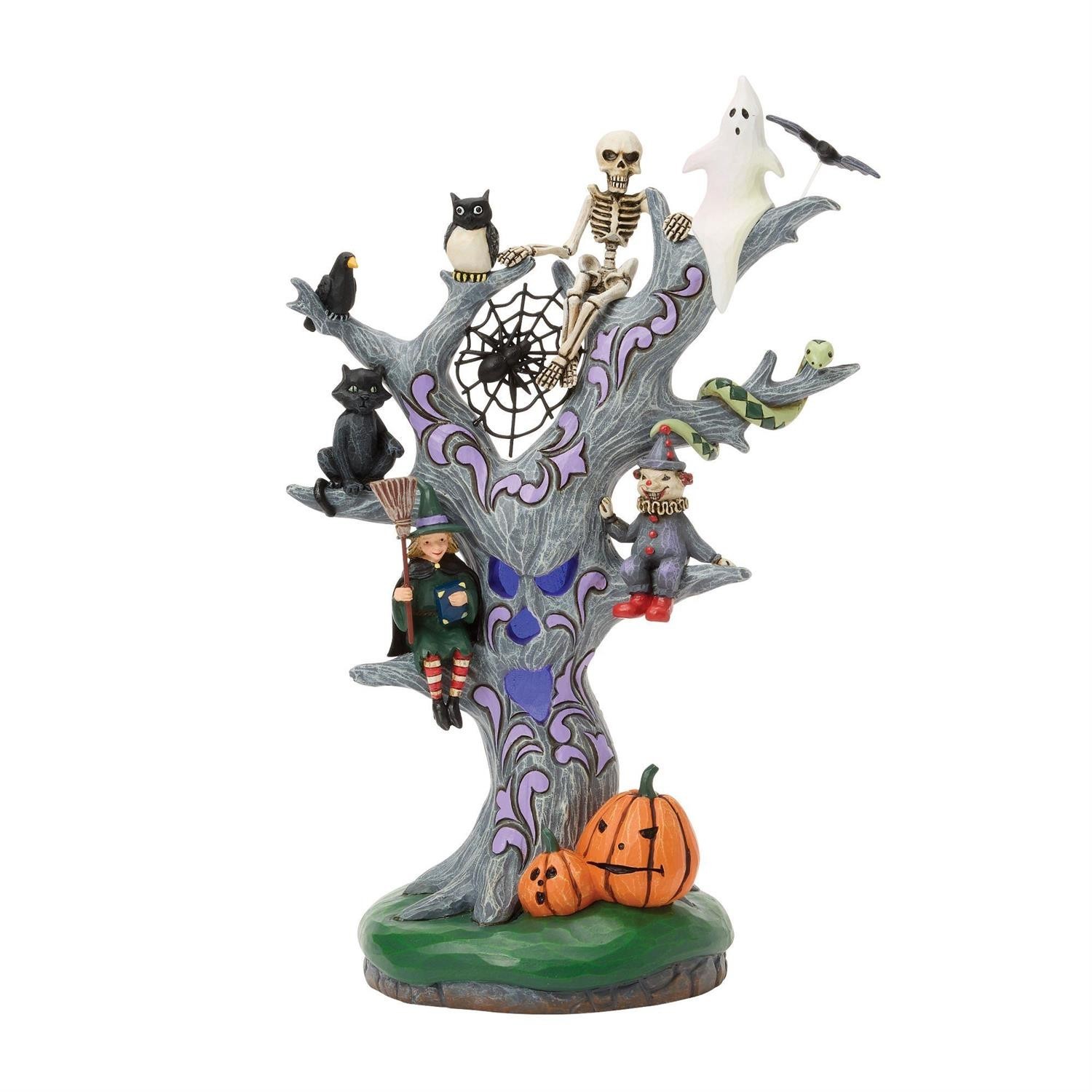 Jim Shore SCARY LED TREE HALLOWEEN FIGURINE-WICKED WOODS 6018090 NEW Jim Shore SCARY LED TREE HALLOWEEN FIGURINE-WICKED WOODS 6018090 NEW