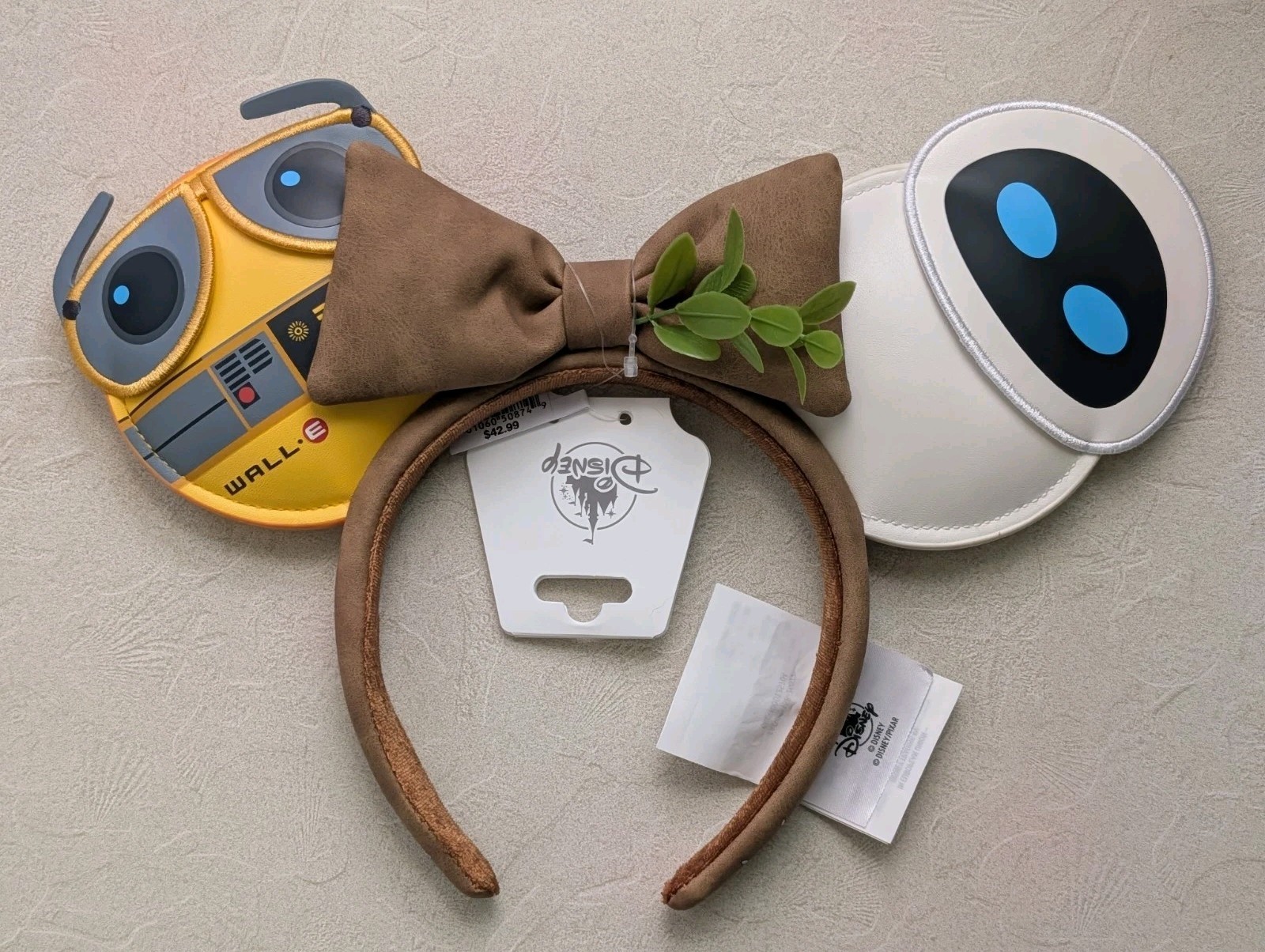 Disney Parks Pixar WALL-E and EVE D23 Ears Headband New 2026