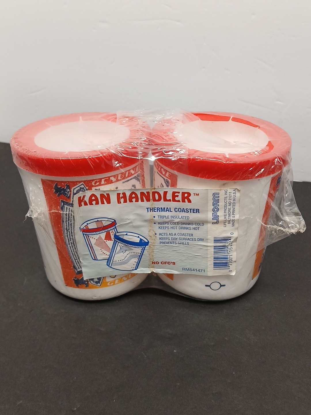 1980s Budweiser Beer Styrofoam Set Of 2 Can Coozie Koozie Kan Handler Sealed