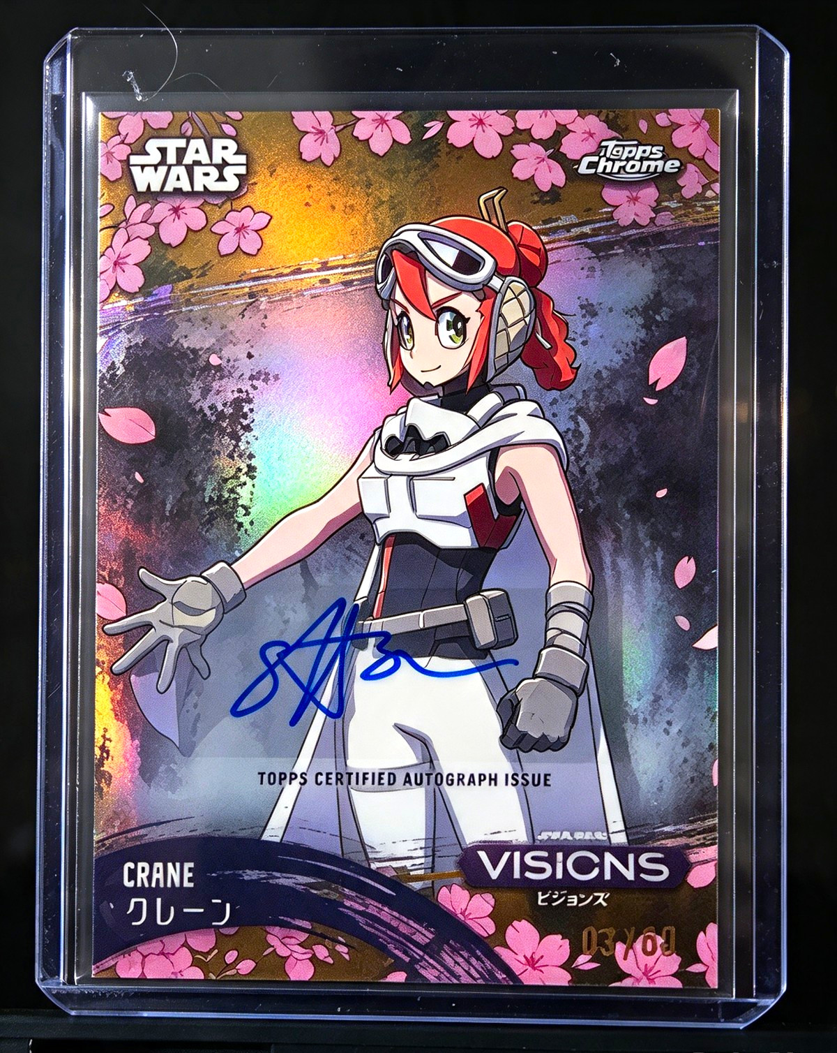 2026 Topps Chrome Star Wars Visions STEPHANIE HSU Auto #03/50 Crane V3-CRA Rare
