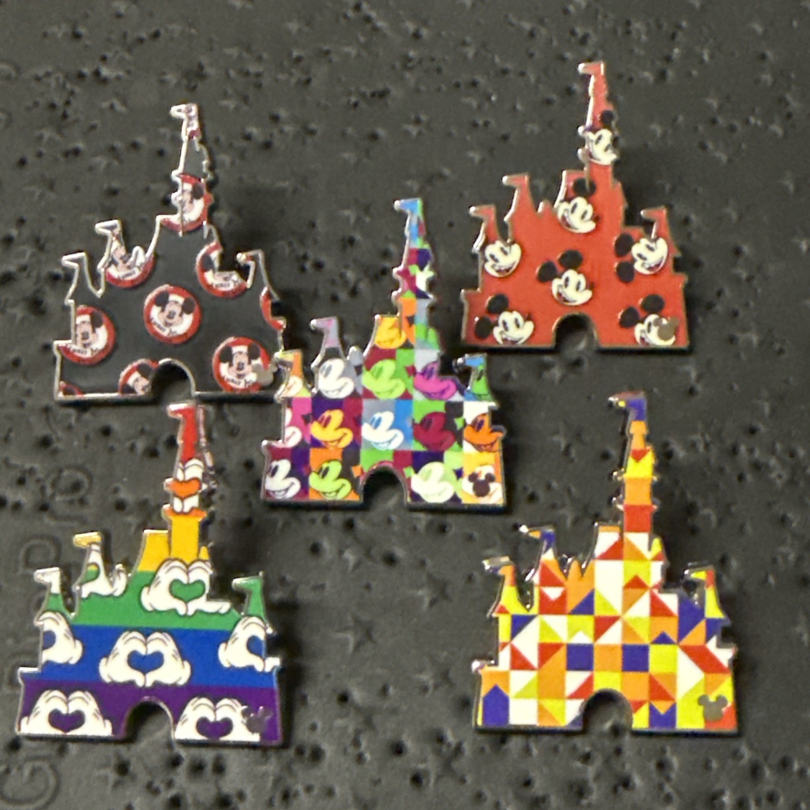 2025 Disney WDW Hidden Mickey Castles Wave B 5 Pin Set- NO CHASER 2025 Disney WDW Hidden Mickey Castles Wave B 5 Pin Set- NO CHASER
