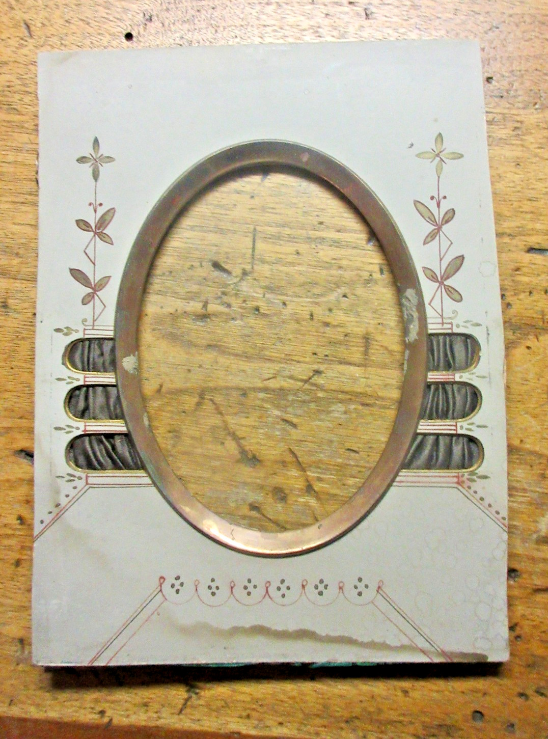 Pretty Victorian 1870 EASTLAKE Antique Portrait Frame FANCY MAT CLOTH INSERTS Pretty Victorian 1870 EASTLAKE Antique Portrait Frame FANCY MAT CLOTH INSERTS