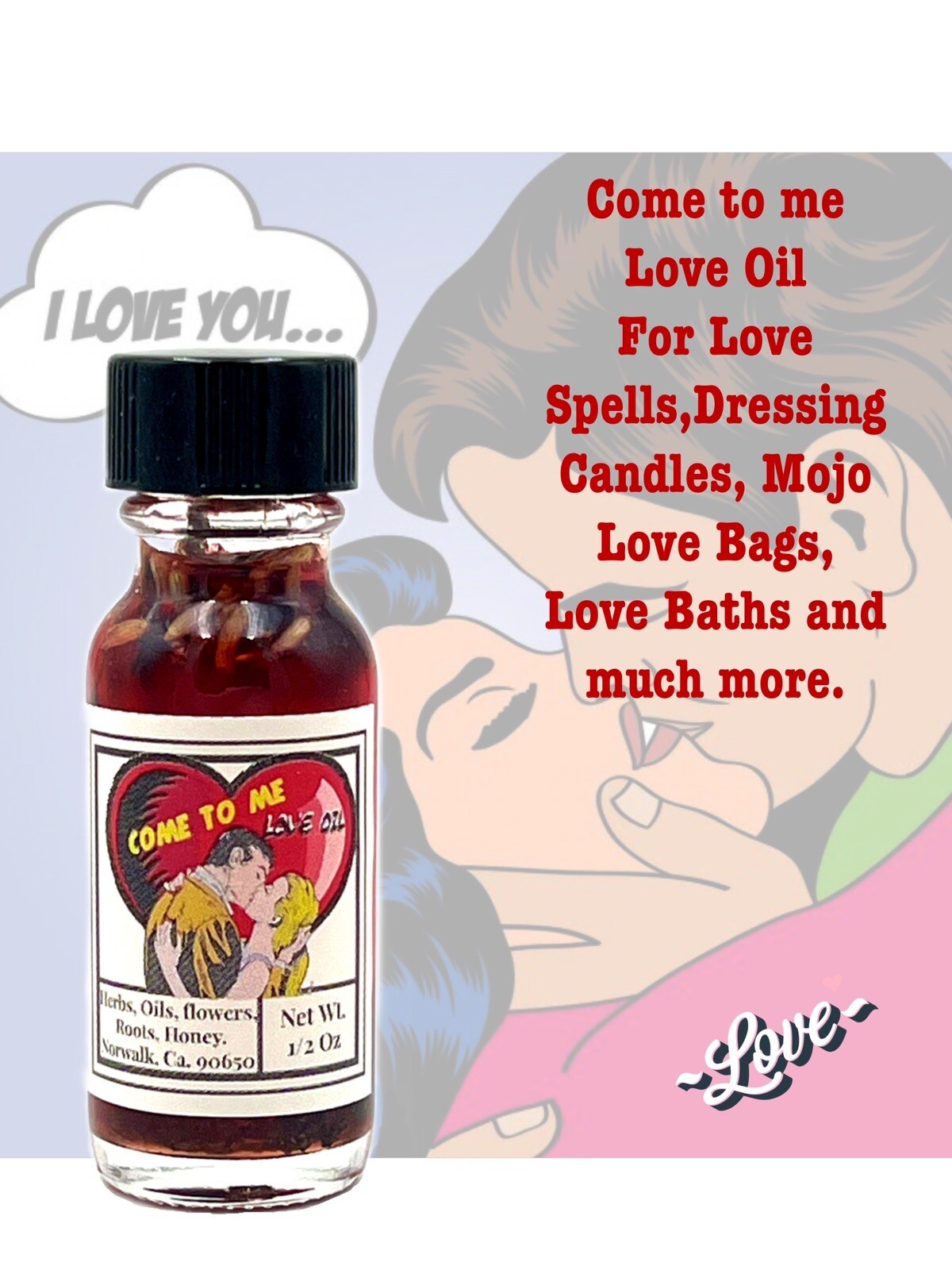 Come To Me Oil Love Attraction Romance Marriage Spiritual Curio Oil 1/4 oz Come To Me Oil Love Attraction Romance Marriage Spiritual Curio Oil 1/4 oz
