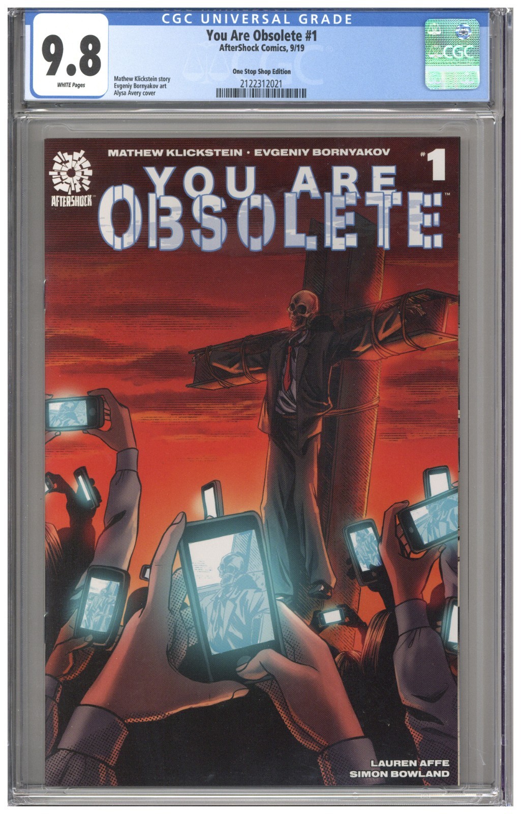 You Are Obsolete #1 CGC 9.8 One Stop Comic Shop Variant Cover You Are Obsolete #1 CGC 9.8 One Stop Comic Shop Variant Cover