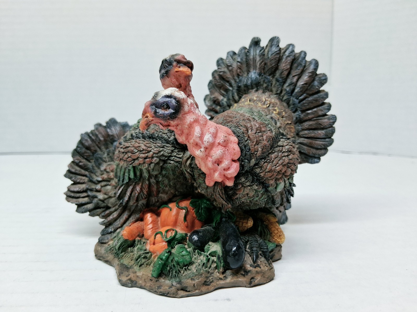 Vintage K's Collection Two Turkeys Figurine Resin Figurine Thanksgiving holiday Vintage K's Collection Two Turkeys Figurine Resin Figurine Thanksgiving holiday