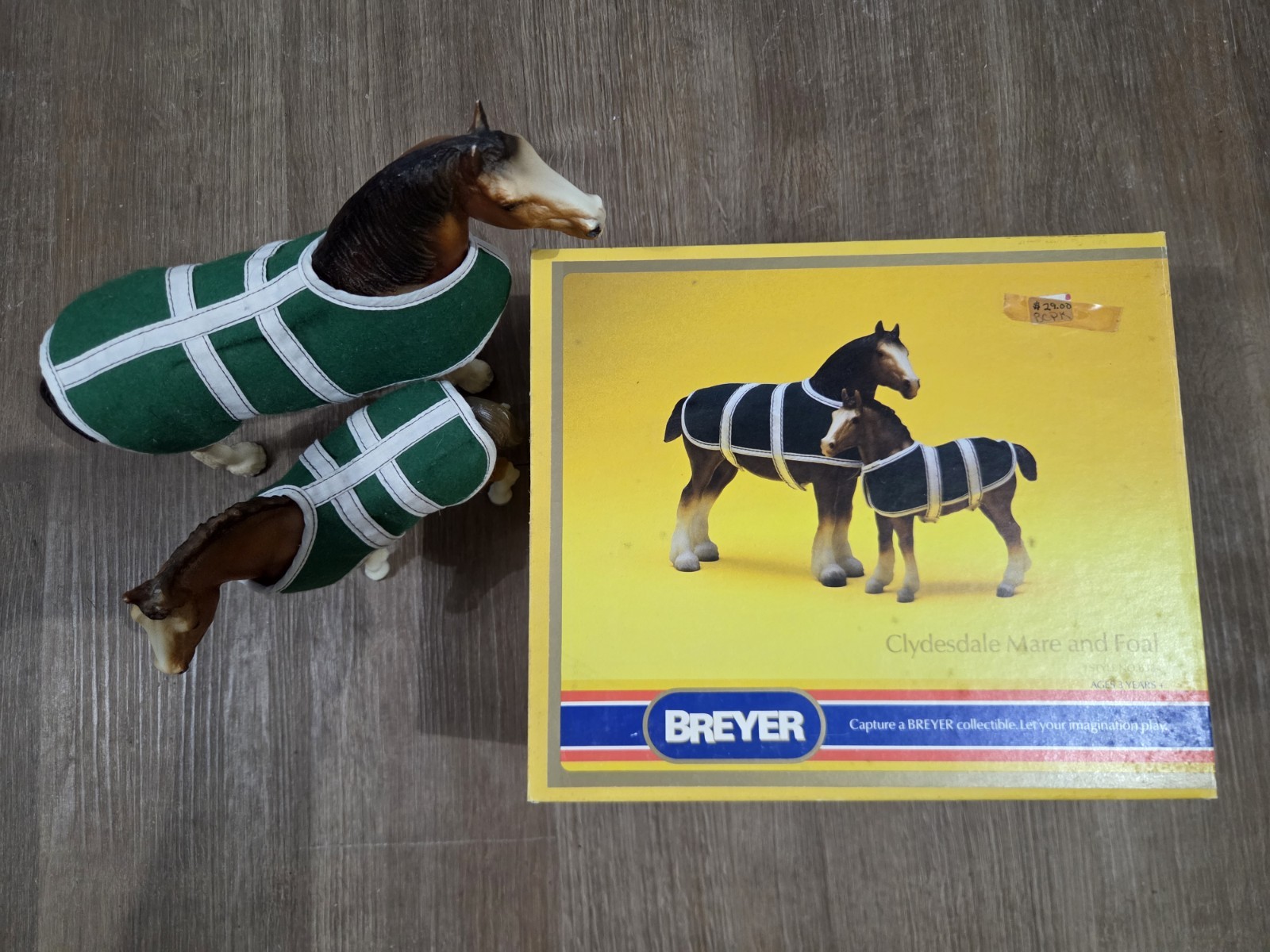 Breyer Clydesdale Mare #83 & #84 Foal With Blankets 1960s - 1980s Vintage Breyer Clydesdale Mare #83 & #84 Foal With Blankets 1960s - 1980s Vintage