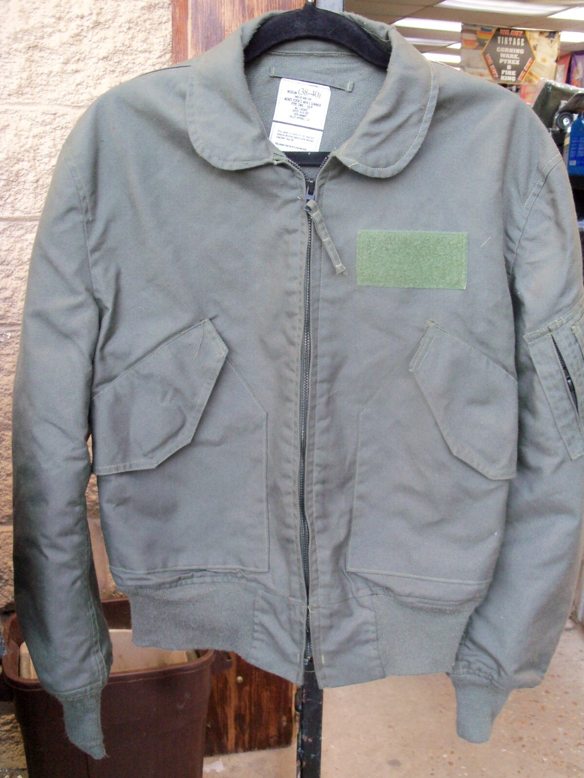 JACKET, FLYER'S, MEN'S SUMMER TYPE CWU - 36/P, (MED 38-40)