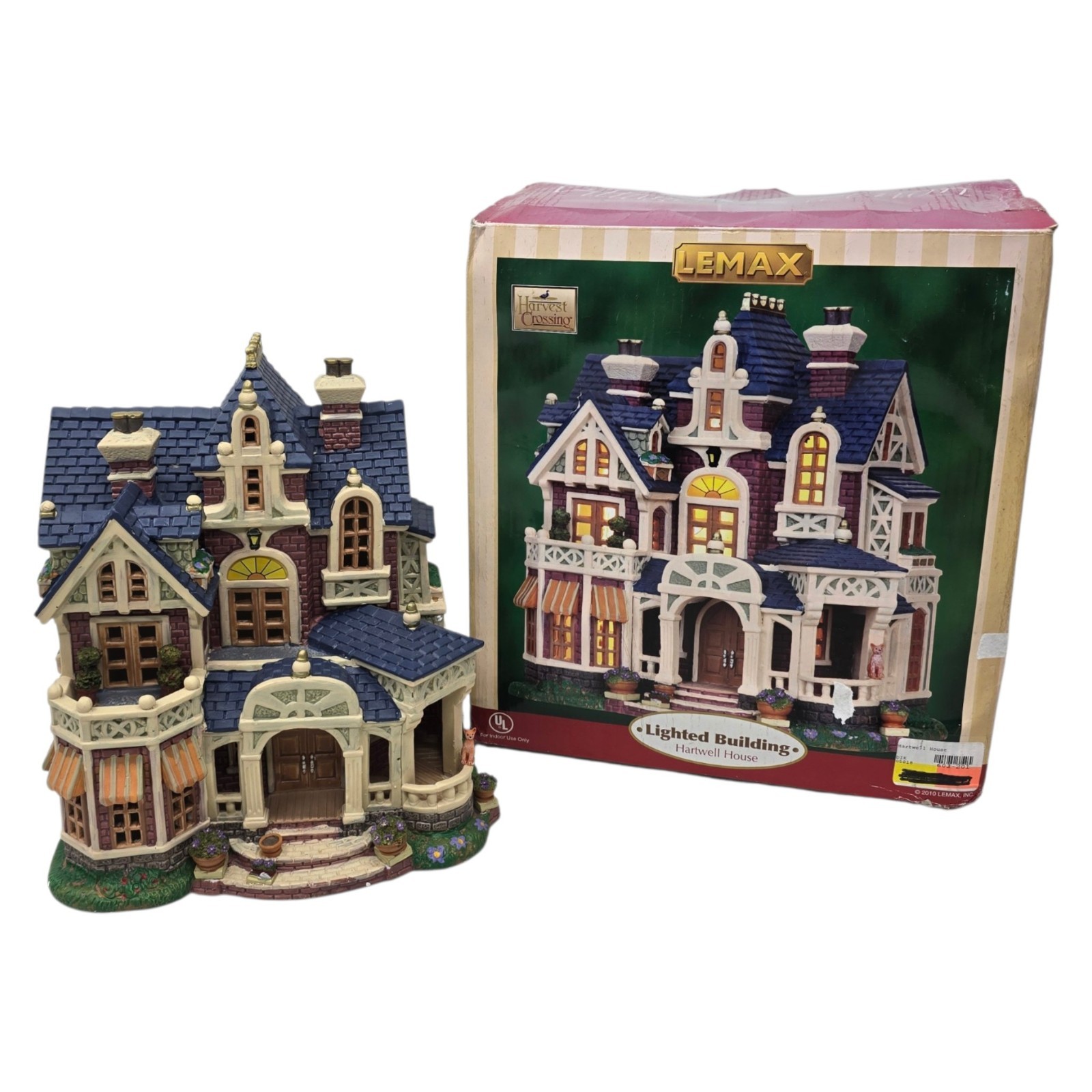 Lemax Harvest Crossing Hartwell House Manor Lighted Christmas Village Building