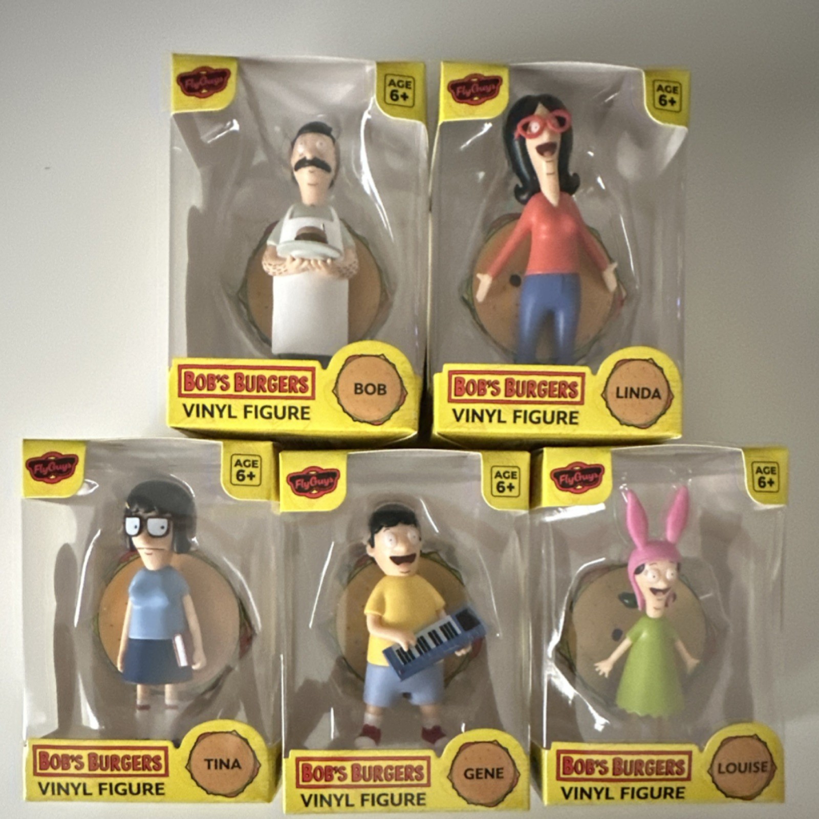 CULTUREFLY Bob's Burgers Vinyl Figure Set Bob Linda Tina Gene Louise Boxed