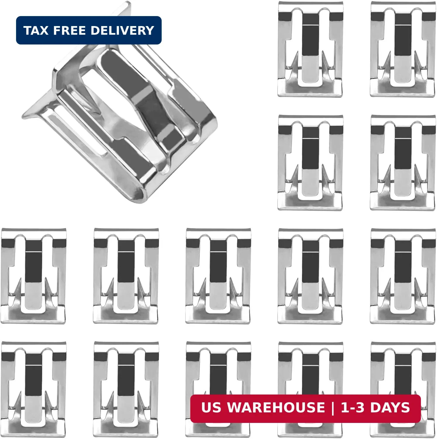 15PCS Car Trim Panel Metal Retainer Clip, Universal U-Shaped Car Dashboard Conso 15PCS Car Trim Panel Metal Retainer Clip, Universal U-Shaped Car Dashboard Conso