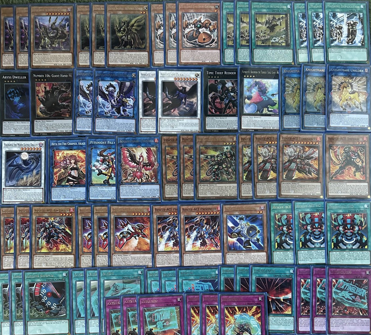 YuGiOh 70 Card Link Synchro RESCUE-ACE Deck w/ 30 Card Extra & Side Deck
