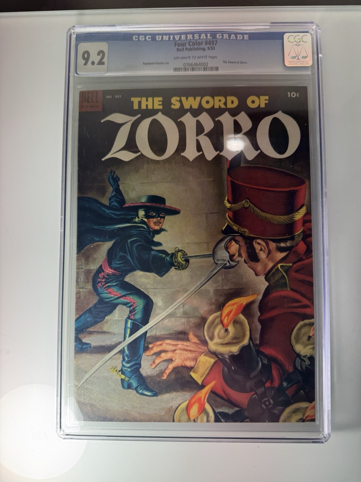1953 Dell Four Color FC #497 The Sword of Zorro CGC 9.2