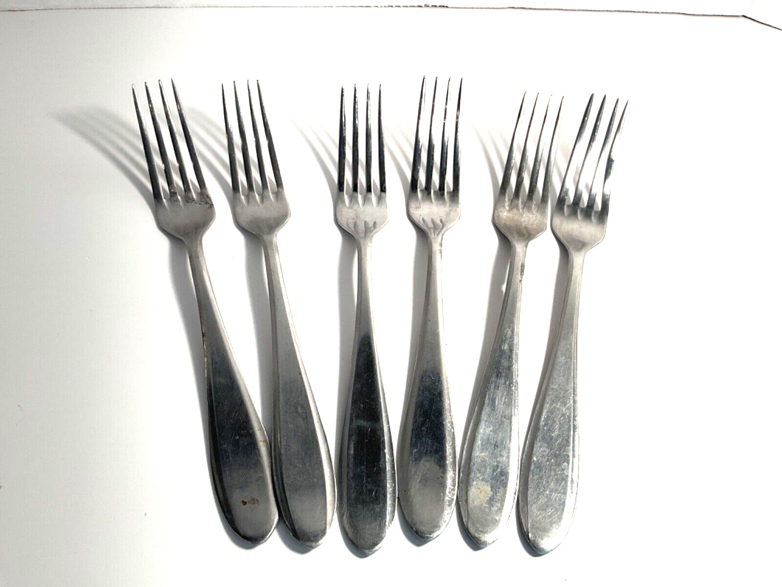 6 WW2 era German Rösterei mess hall Dinner Fork U.VF.H. Fürth Pilot 6 WW2 era German Rösterei mess hall Dinner Fork U.VF.H. Fürth Pilot