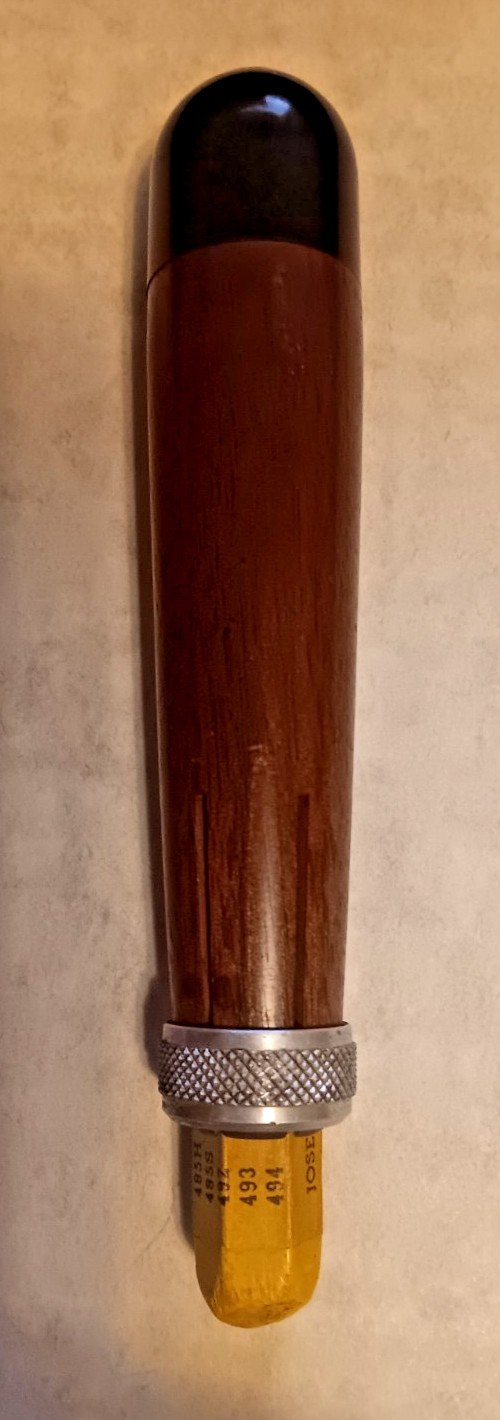 "Vintage Antique Wooden Marking Crayon Holder "