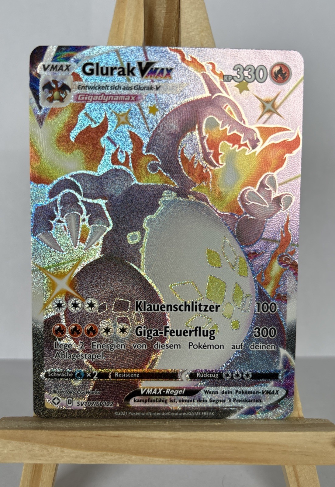 Pokemon TCG Glurak Charizard VMAX SV107 Shining Fates Shining Fates AU Pokemon TCG Glurak Charizard VMAX SV107 Shining Fates Shining Fates AU