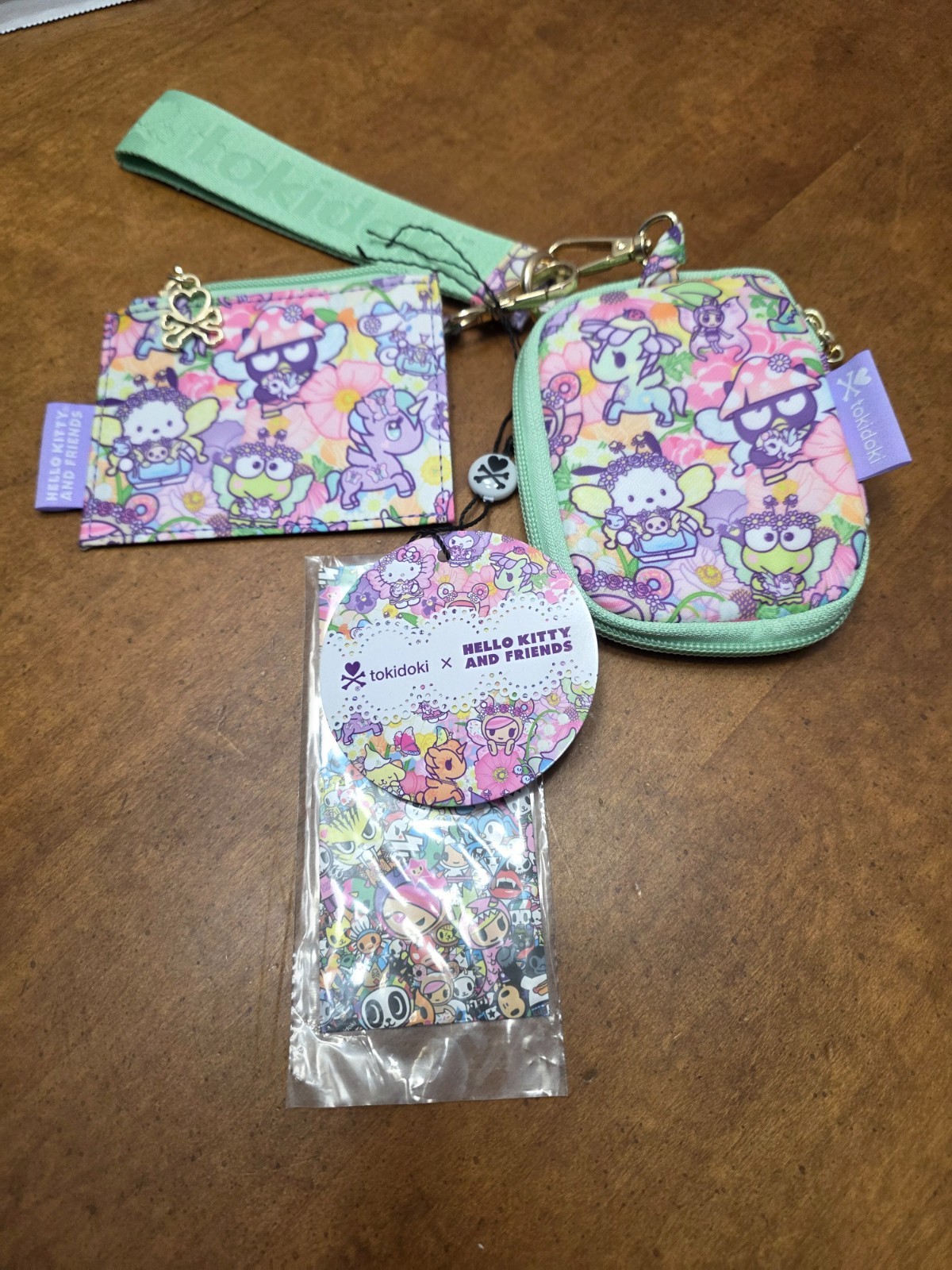 tokidoki x Hello Kitty and Friends Butterfly Garden Two Pouch Wristlet NWT tokidoki x Hello Kitty and Friends Butterfly Garden Two Pouch Wristlet NWT