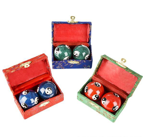 CHINESE HEALTH EXERCISE STRESS BAODING BALLS RELAXATION THERAPY YIN YANG DESIGN CHINESE HEALTH EXERCISE STRESS BAODING BALLS RELAXATION THERAPY YIN YANG DESIGN