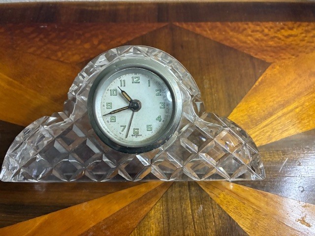 Vintage German Made Crystal Clock - Needs Winding Vintage German Made Crystal Clock - Needs Winding