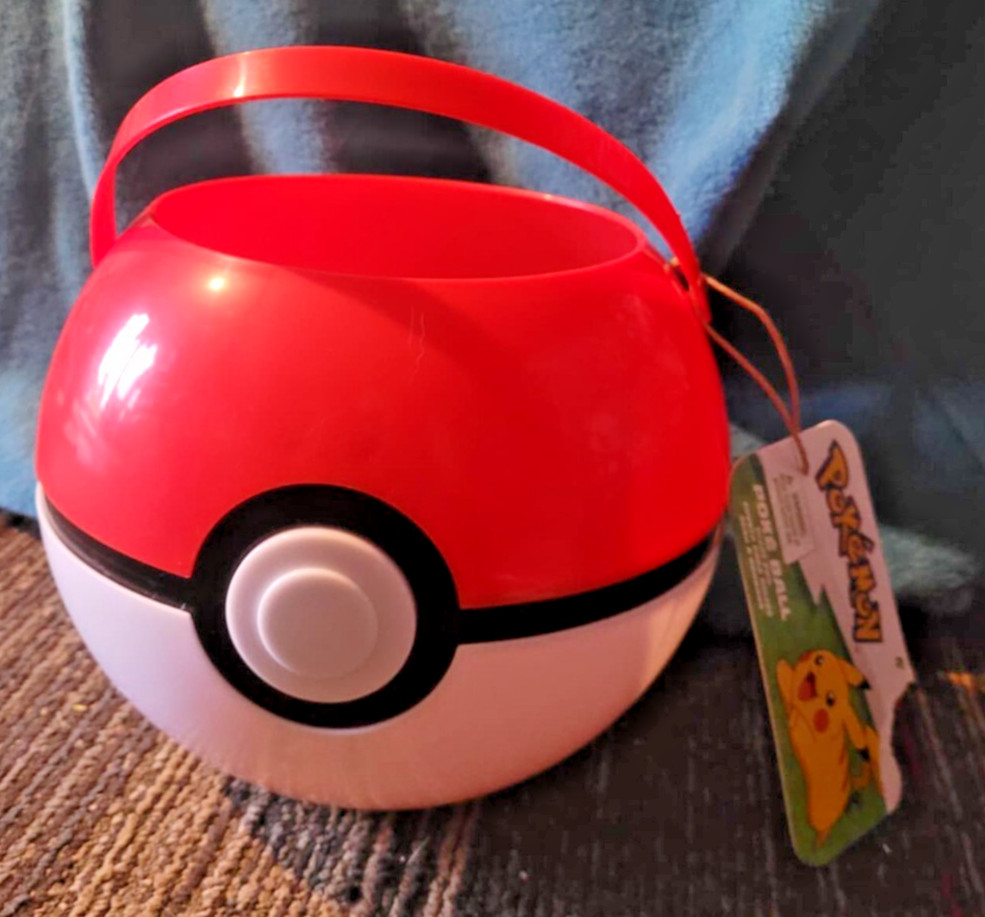 new POKEMON POKE BALL TREAT PAIL halloween easter basket new POKEMON POKE BALL TREAT PAIL halloween easter basket